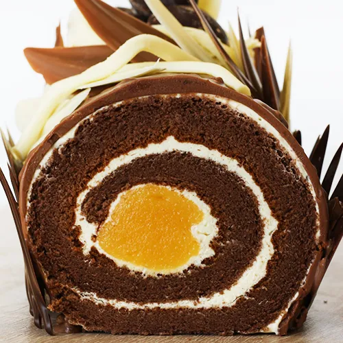 Tronco de Chocolate e Creme de Ovo